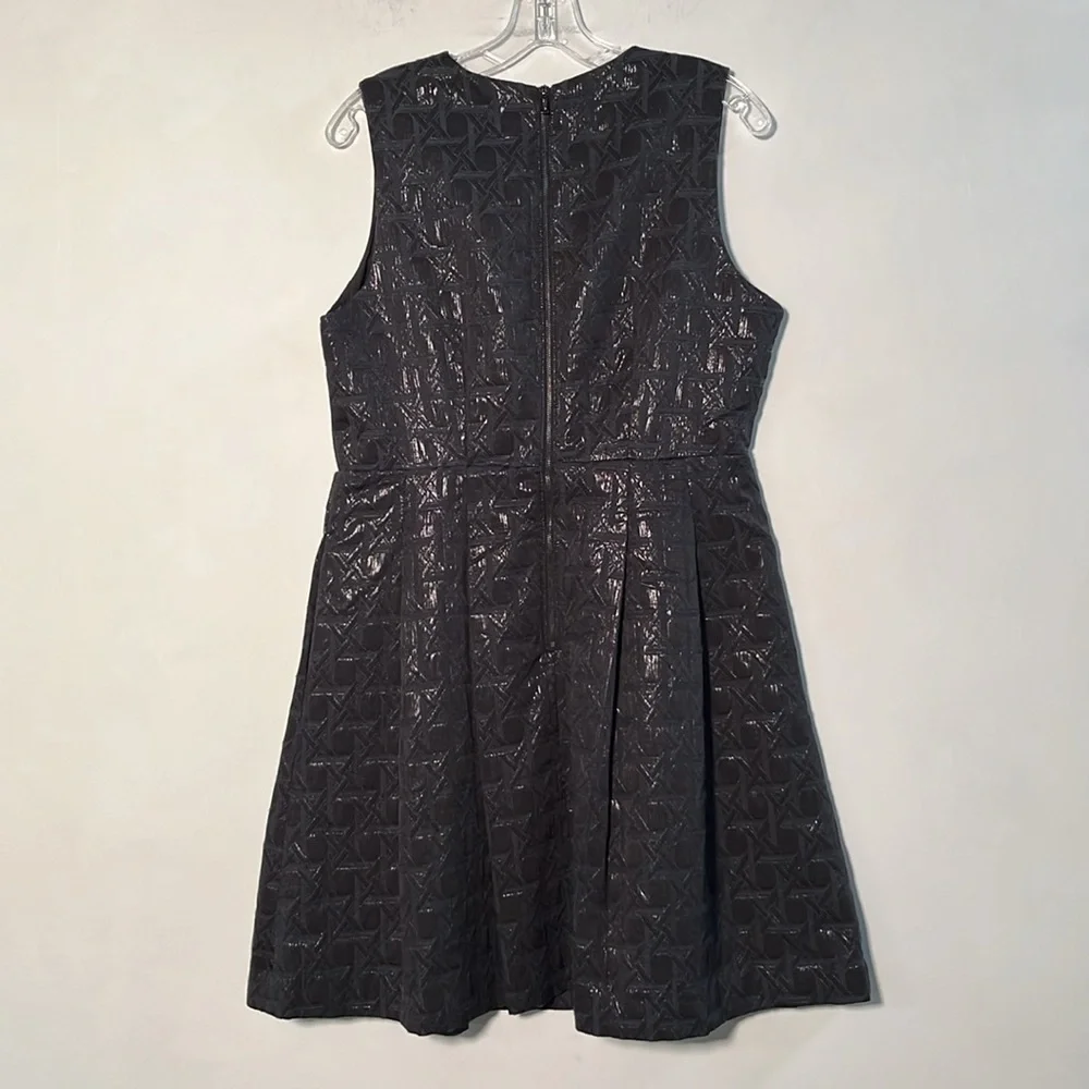 KIRNA ZABETE at TARGET Party Career Black Metallic Surplice Sleeveless Dress 14 - Picture 4 of 16